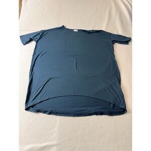 Lularoe Irma Tunic Shirt Solid Teal Green Modal Polyester Medium 12/14